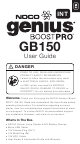 NOCO GENIUS BOOST+ GB40 USER MANUAL Pdf Download | ManualsLib