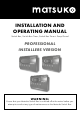 Matsuko Switch Box Installation And Operating Manual