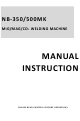 Westweld NB-350MK Manual Instruction