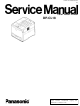 Panasonic DP-CL18 Service Manual