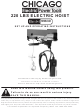 CHICAGO 99630 Set Up And Operating Instructions Manual
