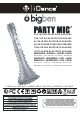 Bigben iDance Party Mic PM10 Instruction Manual