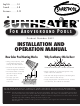 SmartPool SUNHEATER S421 Installation And Operation Manual
