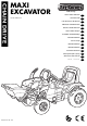 Peg-Perego MAXI EXCAVATOR Use And Care Manual