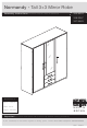 Argos Normandy Tall 3+3 Mirror Robe Assembly Instructions Manual