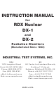 Industrial Test Systems DX-2 Instruction Manual