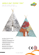 Pragma Sunny WORLD MAP TEEPEE TENT Instruction Manual