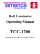 Tamerica TCC-1200 Operating Manual