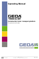 GEDA 1500 Z/ZP Operating Manual
