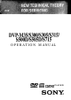 Sony DVP-M35 Operation Manual