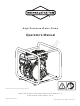 Briggs & Stratton 073046 Operator's Manual