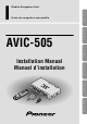 Pioneer AVIC-505 Installation Manual