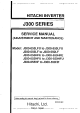 Hitachi J300 Series Service Manual