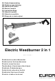 EUROM Electric Weedburner 2 in 1 Instruction Leaflet
