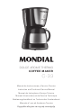 Mondial Designs Limited DOLCE AROME THERMO COFFEE MAKER Instruction And Technical Service Manual