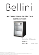 Bellini BBF118BI Installation & Operation Instructions