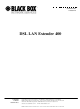 Black Box DSL LAN Extender 400 User Manual