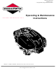 Briggs & Stratton 110000 Series Operating & Maintenance Instructions