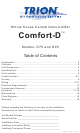 Trion Comfort-D75 Installation & Operation Manual