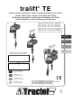 Tractel Group tralift TE Series Operation And Maintenance Manual