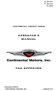 Continental Motors A Series Operator's Manual