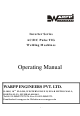 WARPP INTIG-315 AC/DC Operating Manual
