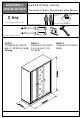 Home Essentials Tiverton 3 Door Wardrobe with Mirror Assembly Instruction Manual