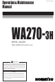 Komatsu WA270-3H Operation & Maintenance Manual