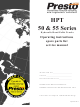 Presto Lifts HPT 50 Series Operating Instructions Manual