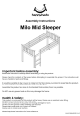 Happybeds Milo Mid Sleeper Assembly Instructions Manual