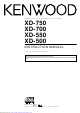 Kenwood XD-750 Instruction Manual
