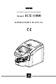 Nidek Medical ICE-1000 Operator's Manual