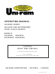 Uni-ram UG5000W Series Operating Manual