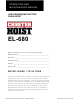 Columbus McKinnon CHESTER HOIST EL-680 Operating And Maintenance Manual