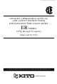 KITO ER Series Owner's Manual And Safety Instructions