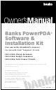 banks PowerPDA 61100 Owner's Manual With Installation Instructions