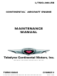 Teledyne Continental Motors CONTINENTAL L/TSIO-360-RB Maintenance Manual