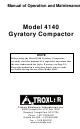 Troxler 4140 Manual Of Operation And Maintenance