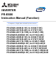 Mitsubishi Electric 800 Series Instruction Manual (Function