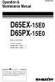 Komatsu Utility D65EX-15E0 Operation & Maintenance Manual