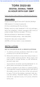 Tork DGS180 Manual
