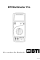 BTI Multimeter Pro Operating Instructions Manual