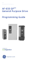 GE AF-650 GP Programming Manual