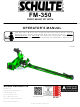 Schulte FM-350 Operator's Manual
