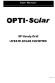 opti-solar SP Handy Grid Series User Manual