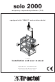 Tractel solo 2000 Installation And User Manual