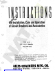 Allis-Chalmers LA-25 Instructions For Installation, Care And Operation