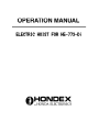 Honda Electronics HONDEX HE-773-Di Operation Manual