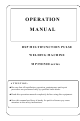 Hanshen MP350 Series Operation Manual