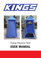 Kings Adventure Camp Shower Tent User Manual
